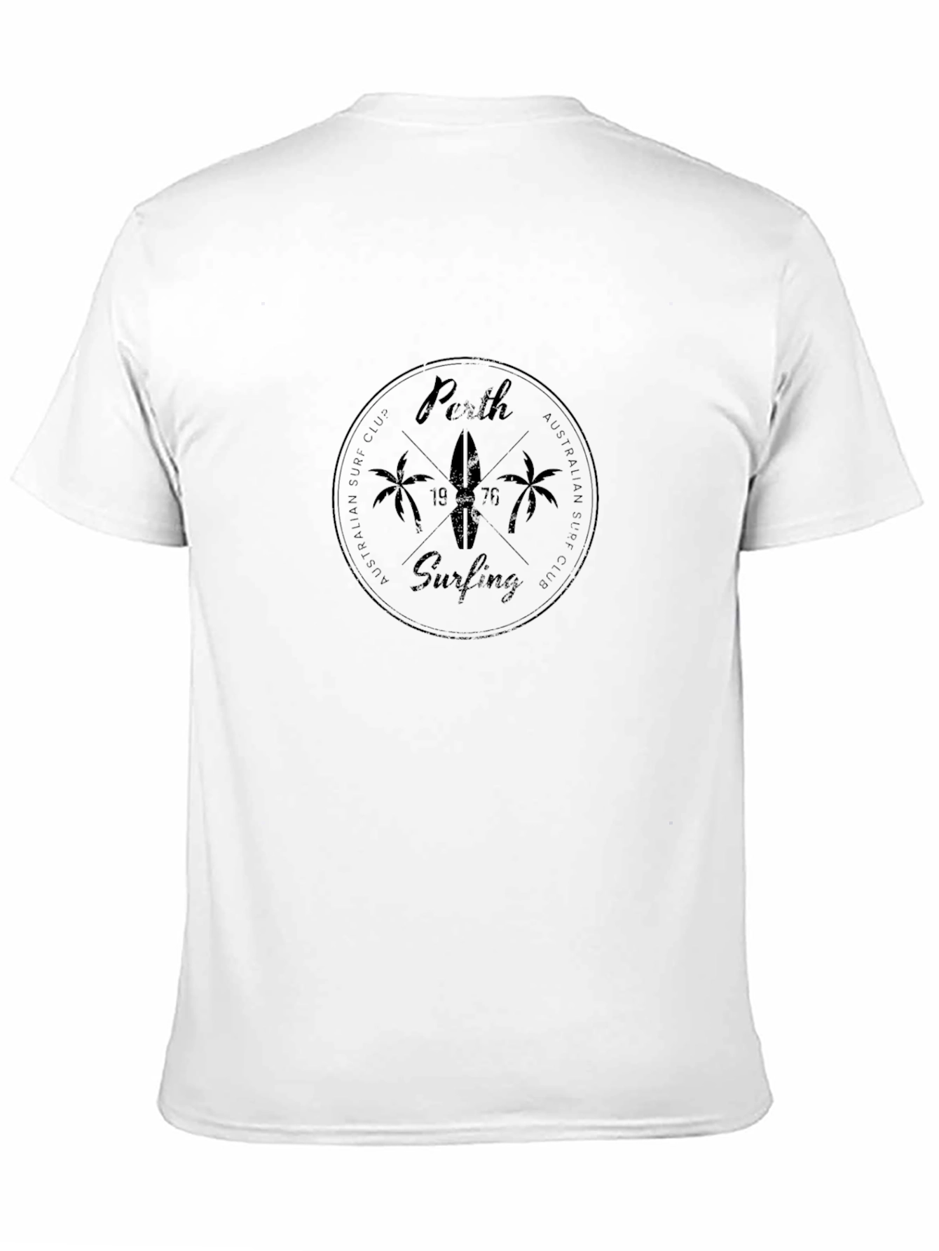 Mens Black Perth Surfing Club Graphic Tee