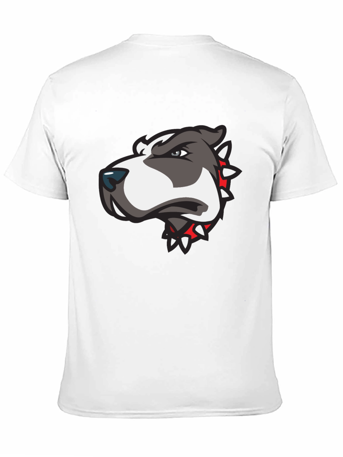 Dog Graphic Tee - Mens Black Crew Neck T-Shirt