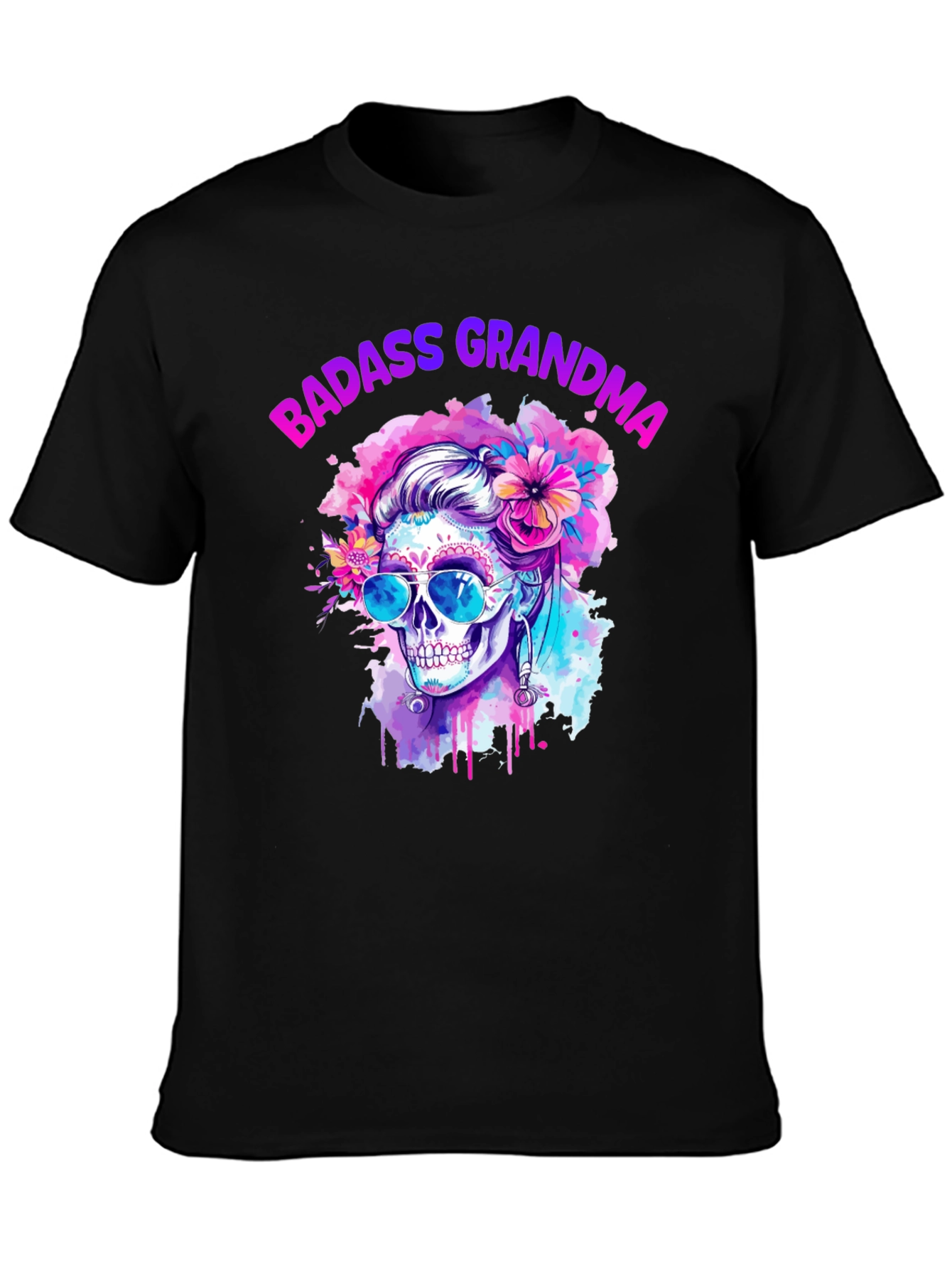 Badass Grandma Skull T-Shirt