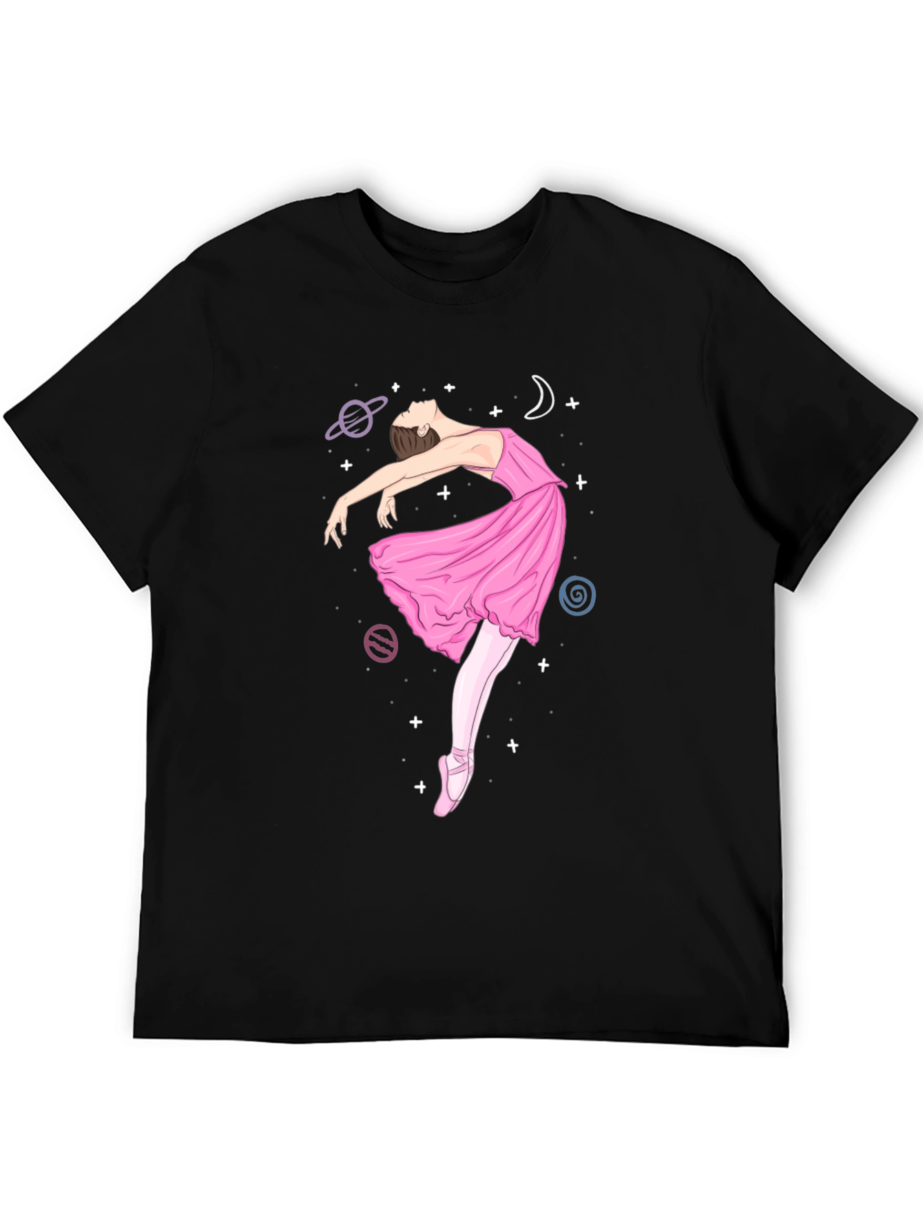 Ballerina Galaxy Graphic Tee - Black