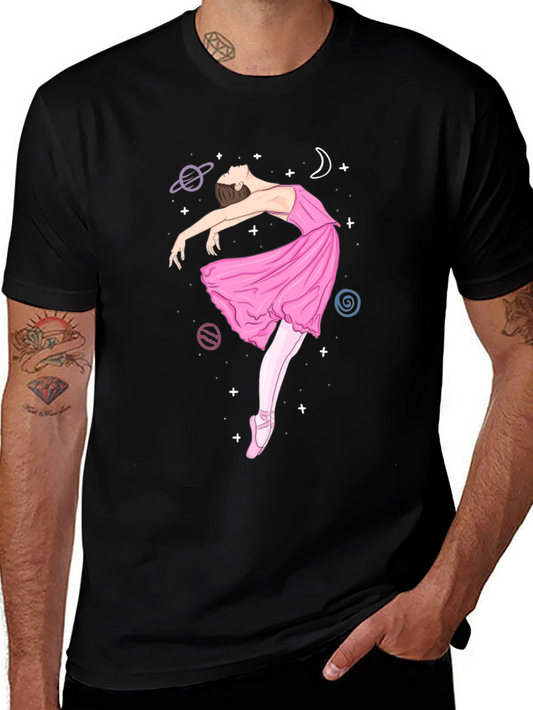 Ballerina Galaxy Graphic Tee - Black