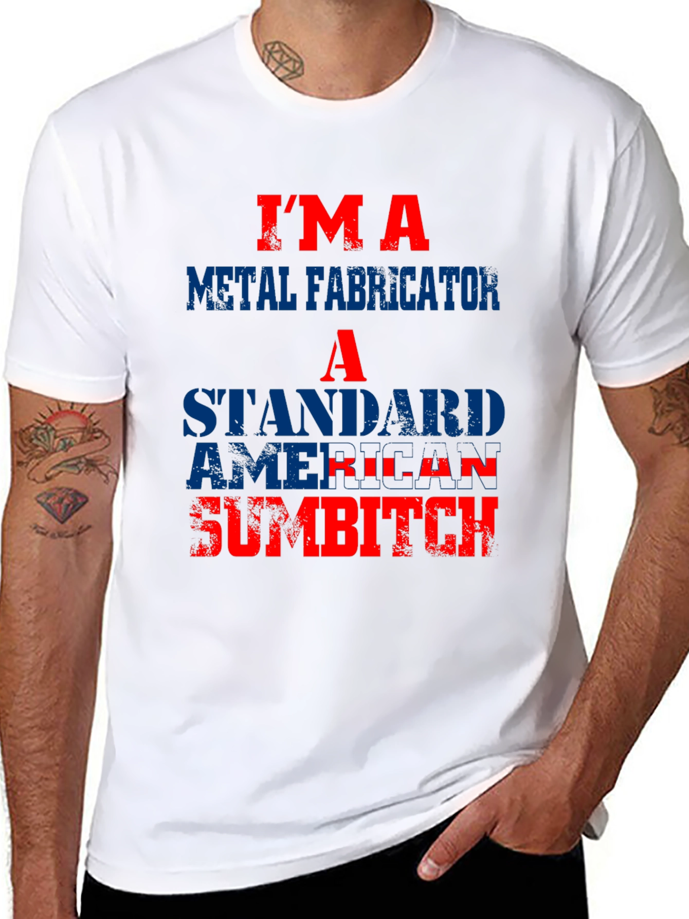 Metal Fabricator American Sumbitch Graphic T-Shirt