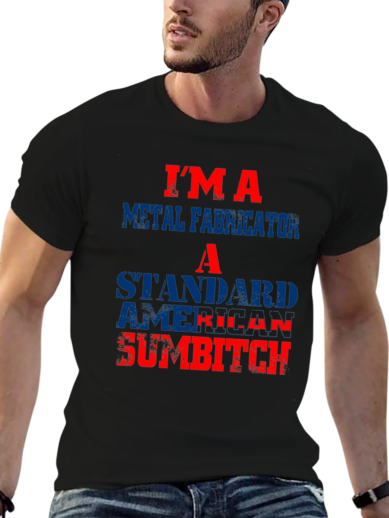 Metal Fabricator American Sumbitch Graphic T-Shirt