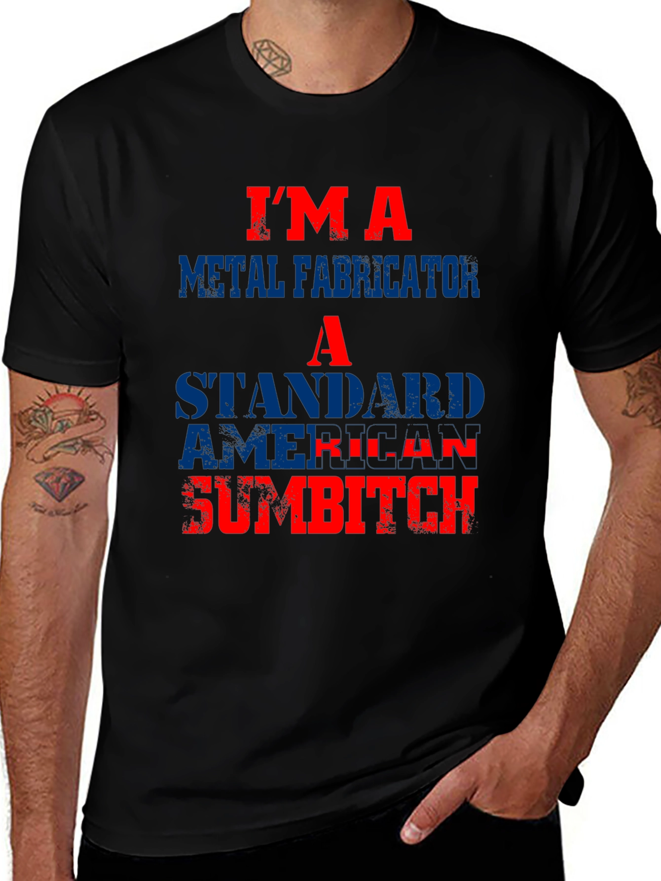 Metal Fabricator American Sumbitch Graphic T-Shirt