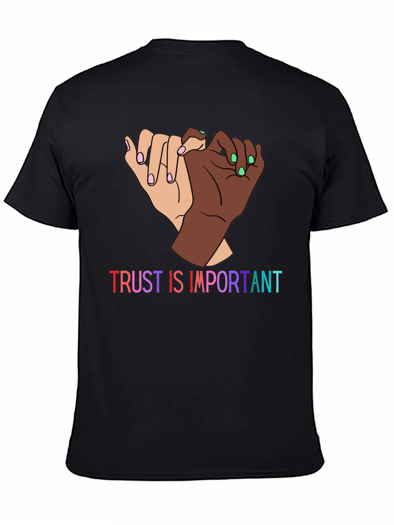 Trust Is Important Graphic Tee - Black