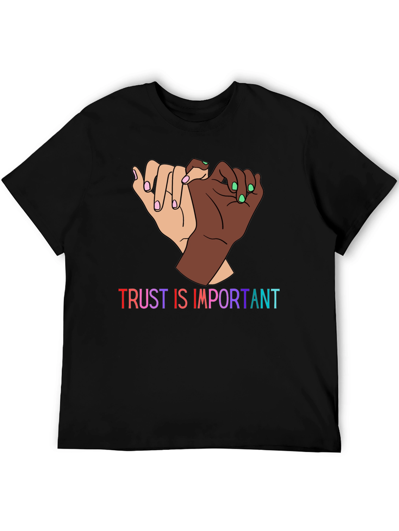 Trust Is Important Graphic Tee - Black