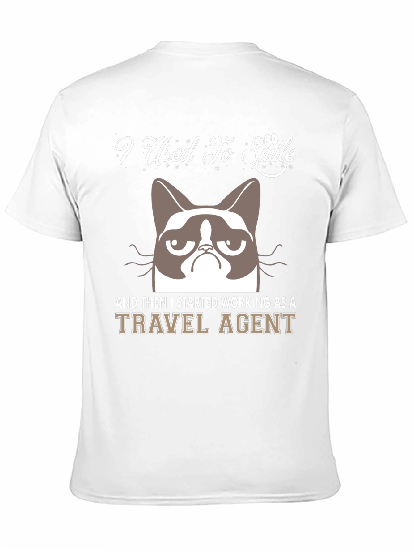 Grumpy Cat Travel Agent T-Shirt - Funny Novelty Tee