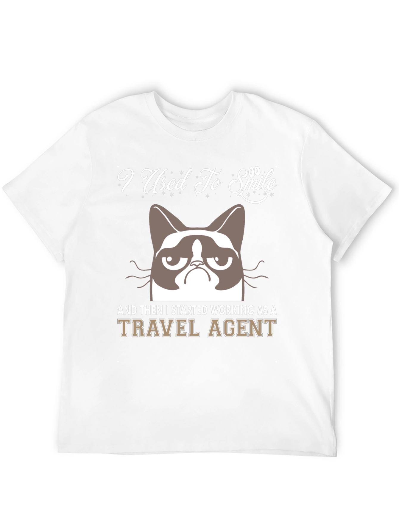 Grumpy Cat Travel Agent T-Shirt - Funny Novelty Tee