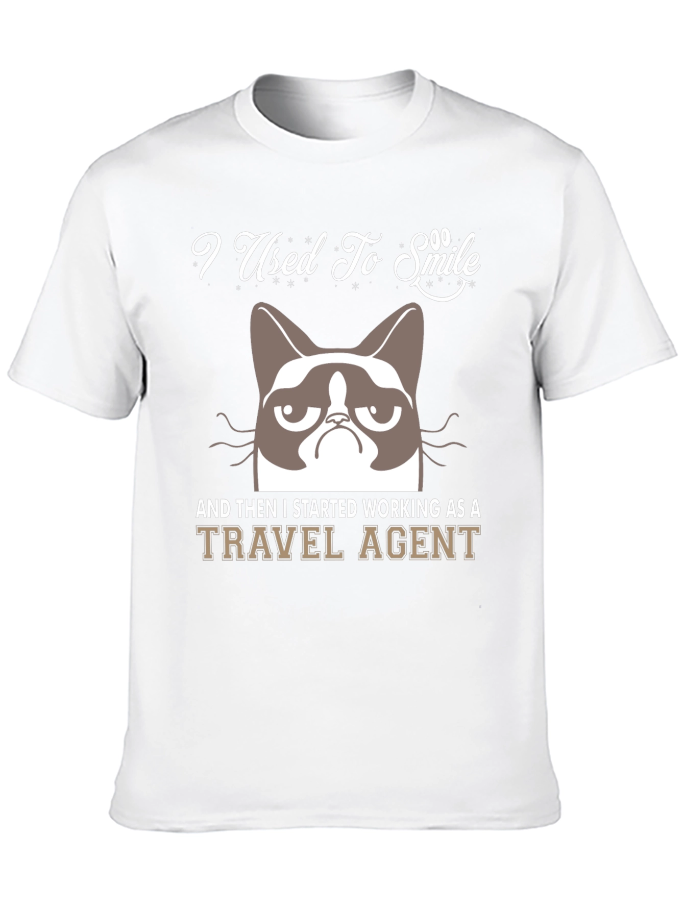 Grumpy Cat Travel Agent T-Shirt - Funny Novelty Tee
