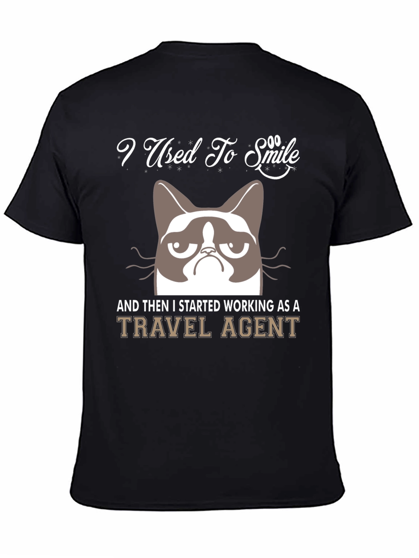 Grumpy Cat Travel Agent T-Shirt - Funny Novelty Tee