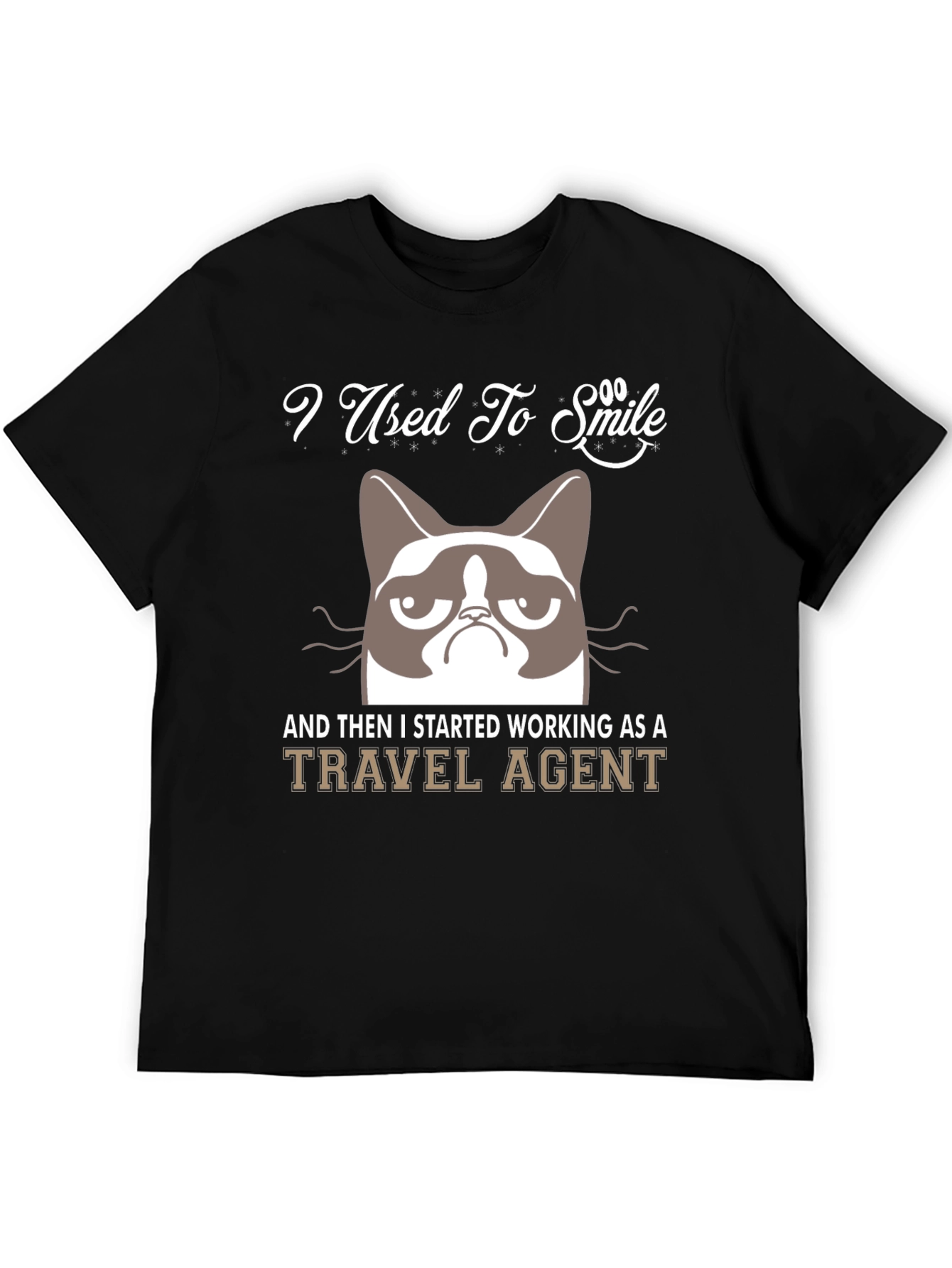 Grumpy Cat Travel Agent T-Shirt - Funny Novelty Tee