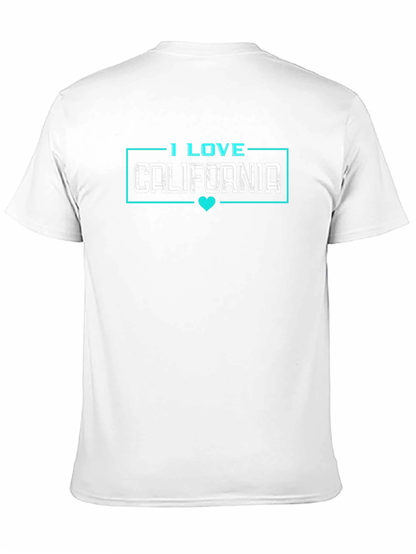I Love California T-Shirt Black Cotton Casual Tee
