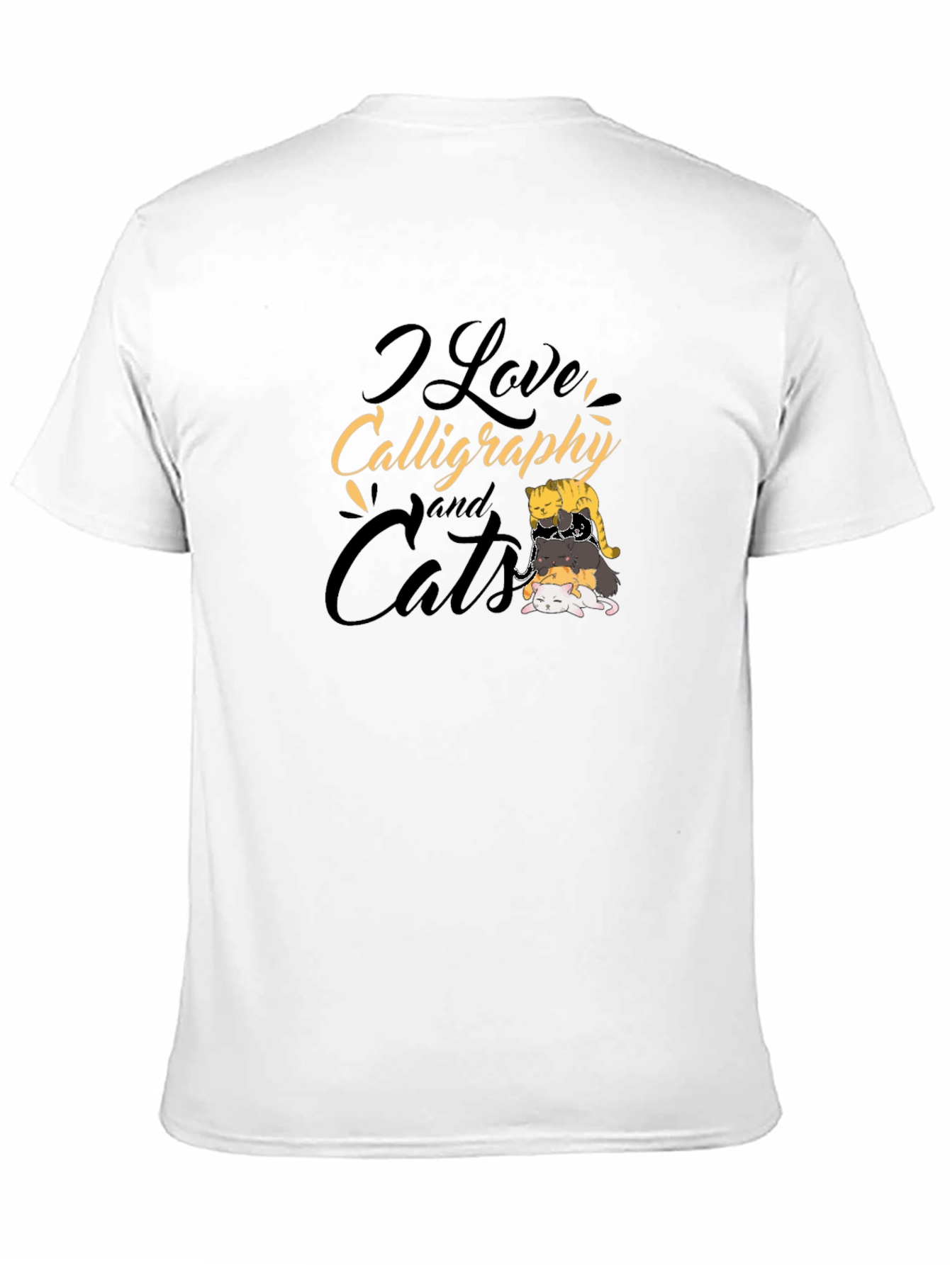 I Love Calligraphy and Cats T-Shirt