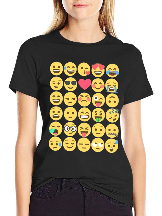 Emoji Mania Black T-Shirt