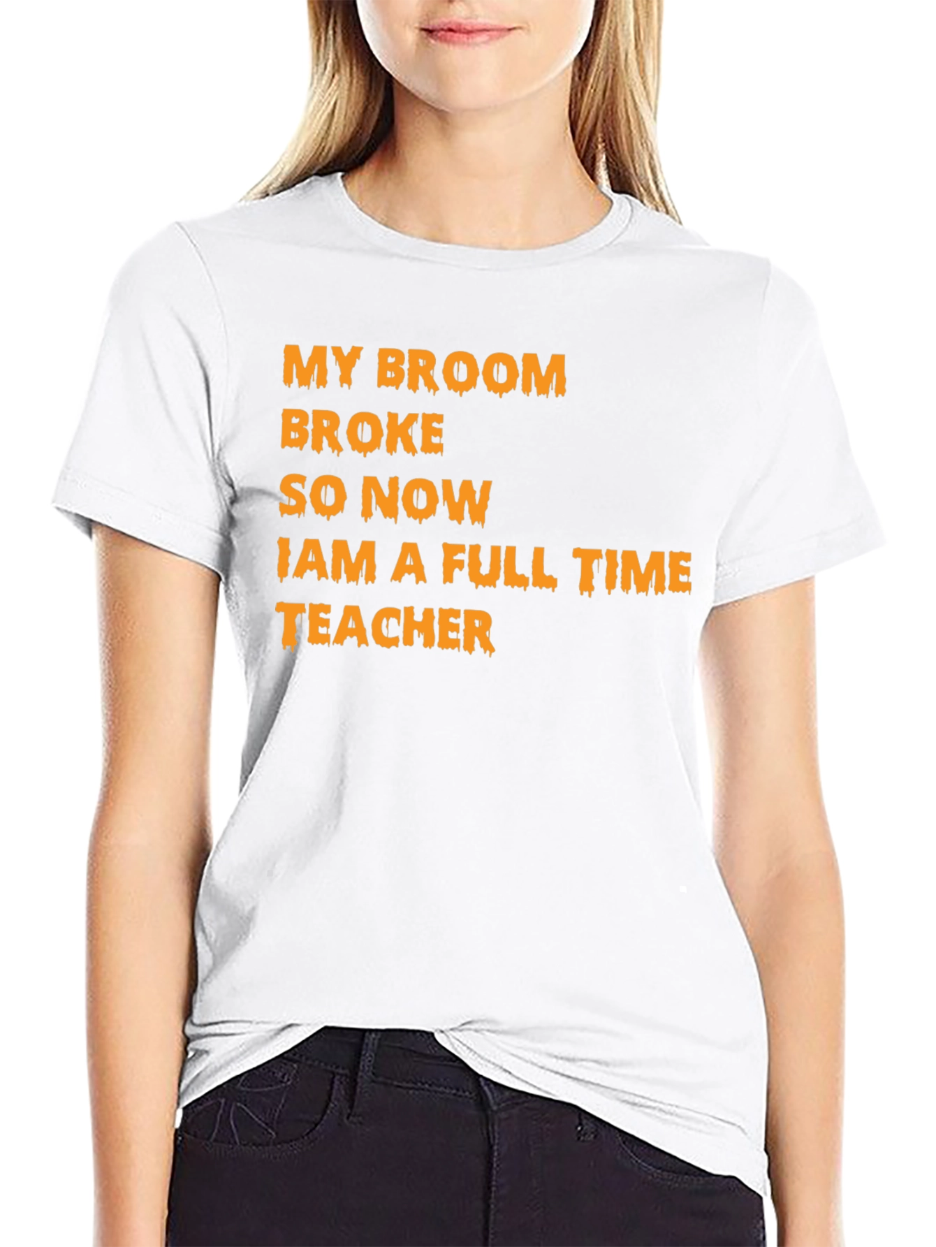My Broom Broke Teacher T-Shirt