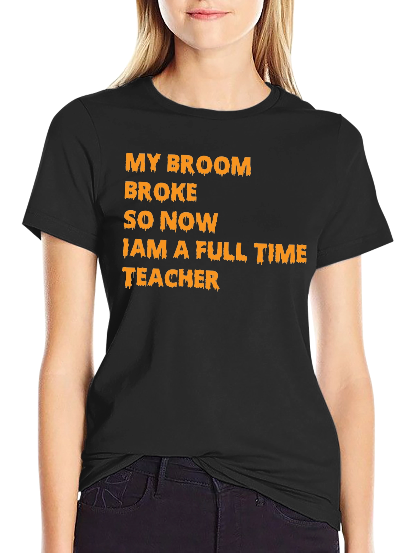My Broom Broke Teacher T-Shirt