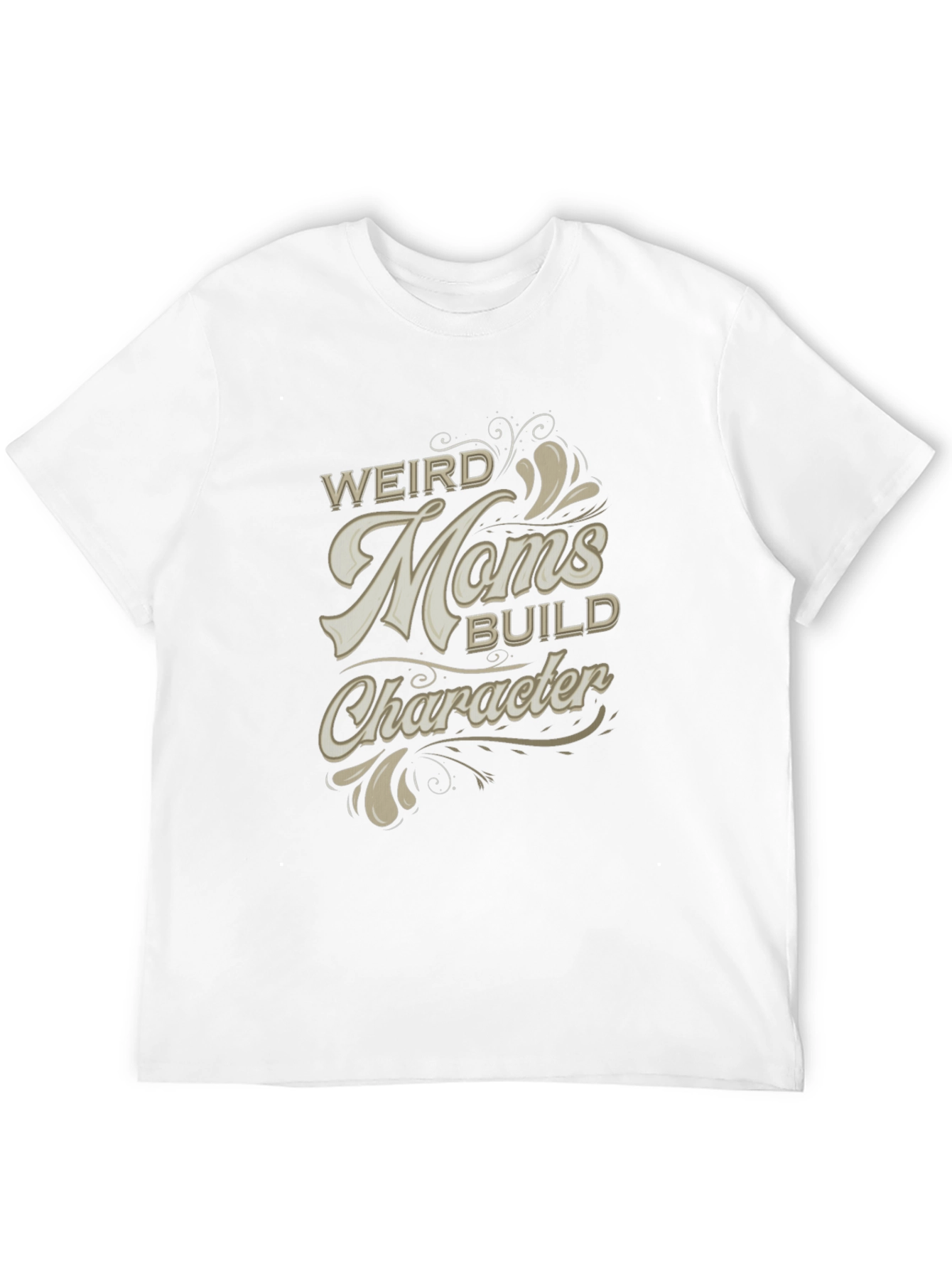 Weird Moms Build Character Black Graphic T-Shirt