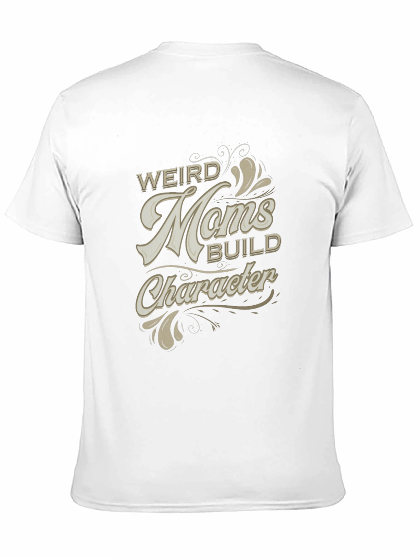 Weird Moms Build Character Black Graphic T-Shirt