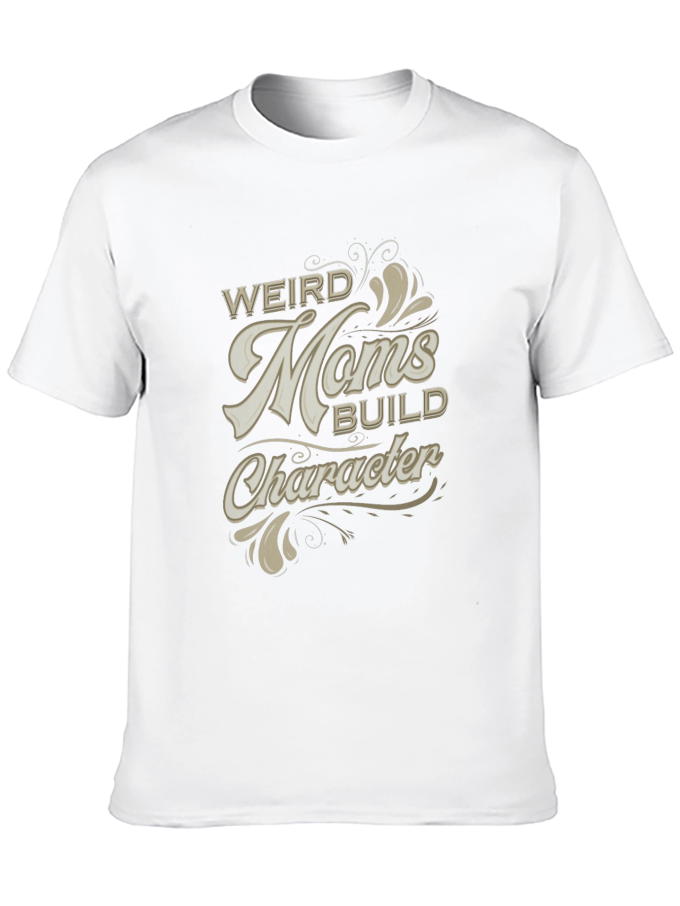 Weird Moms Build Character Black Graphic T-Shirt