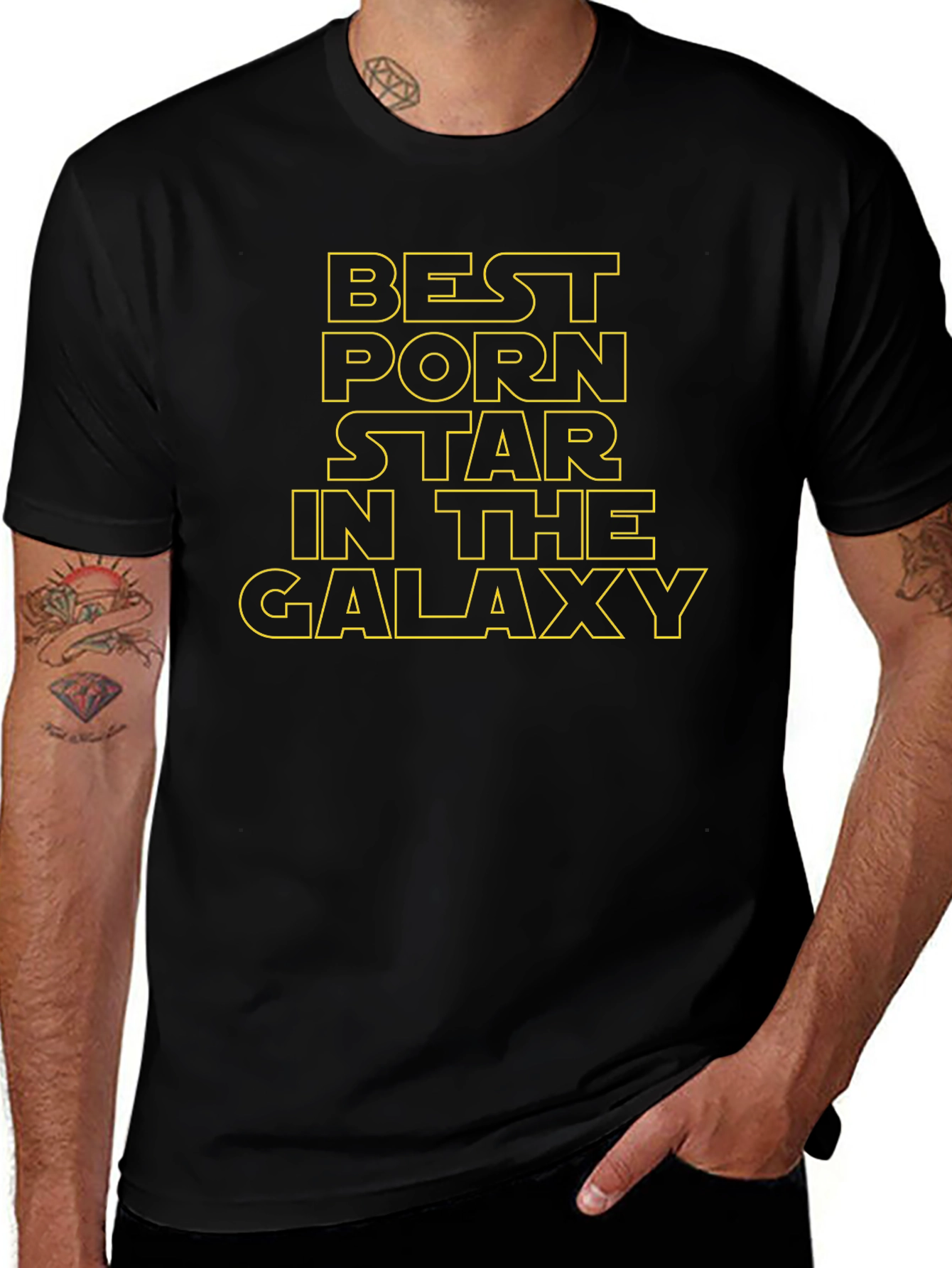Best Porn Star in the Galaxy Black T-Shirt