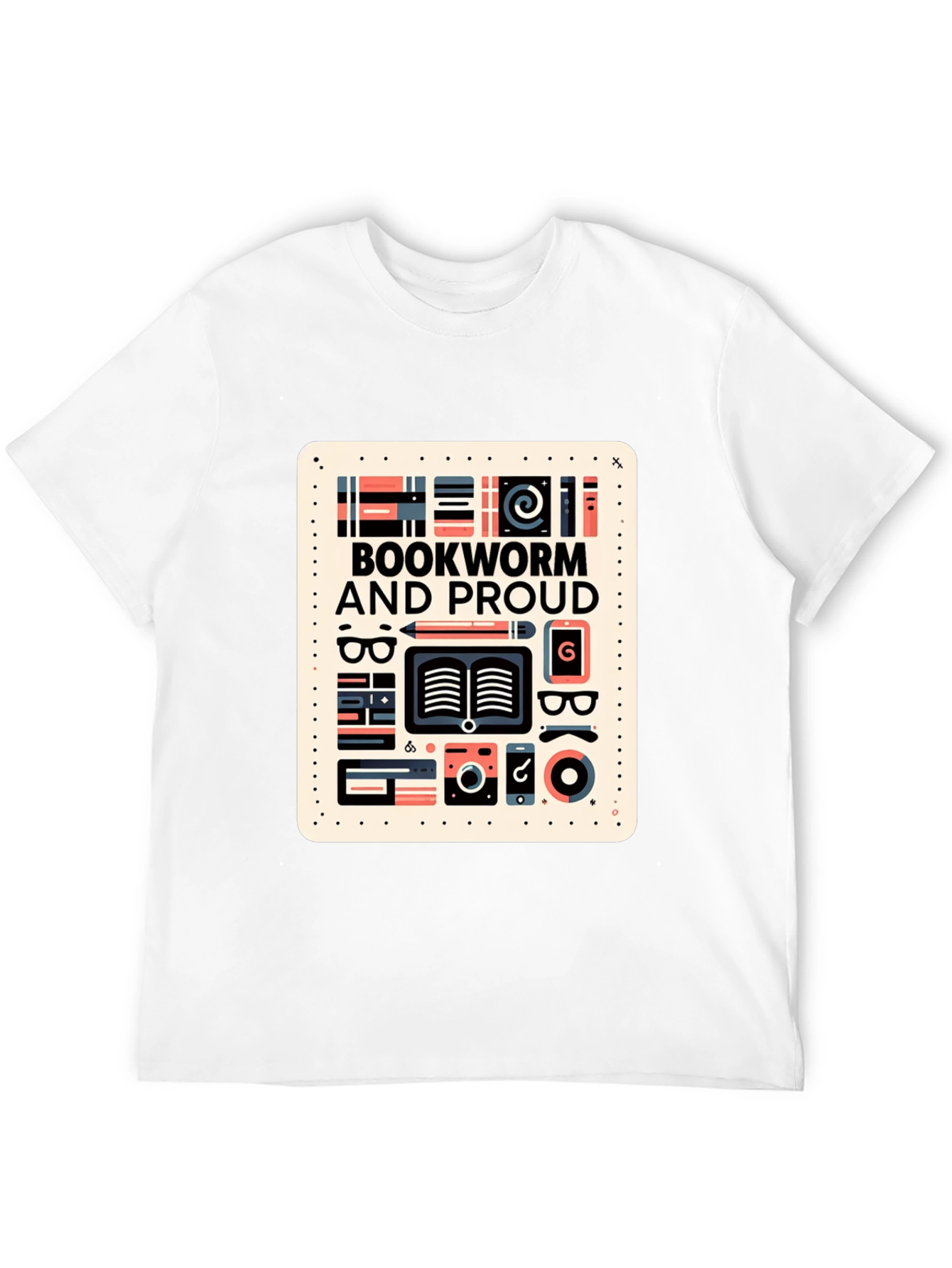 Bookworm and Proud Graphic Tee - Black Cotton