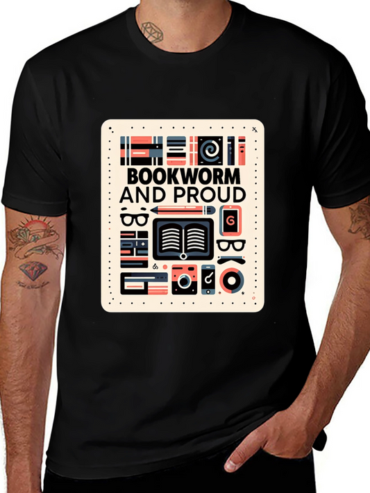 Bookworm and Proud Graphic Tee - Black Cotton