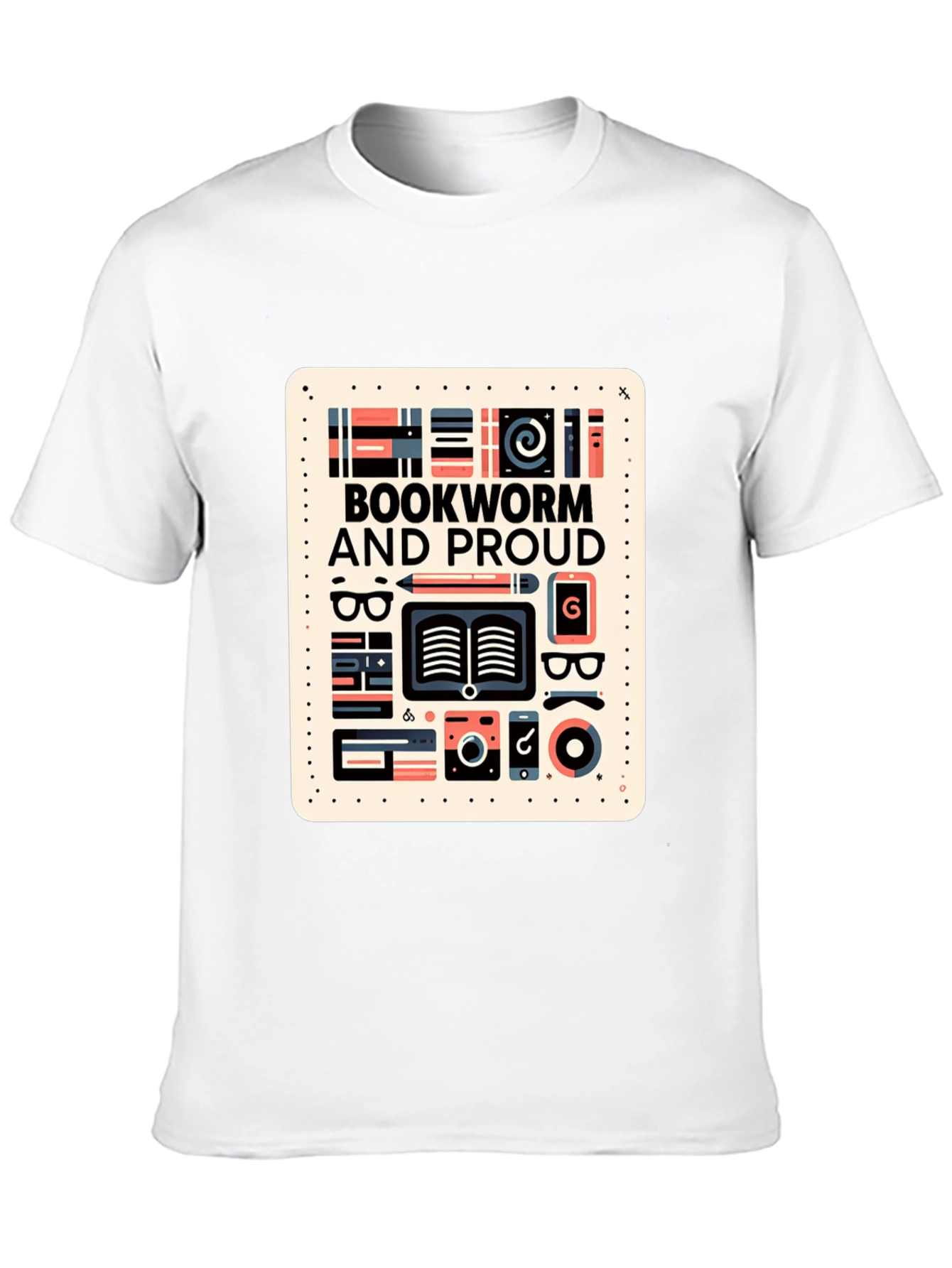 Bookworm and Proud Graphic Tee - Black Cotton