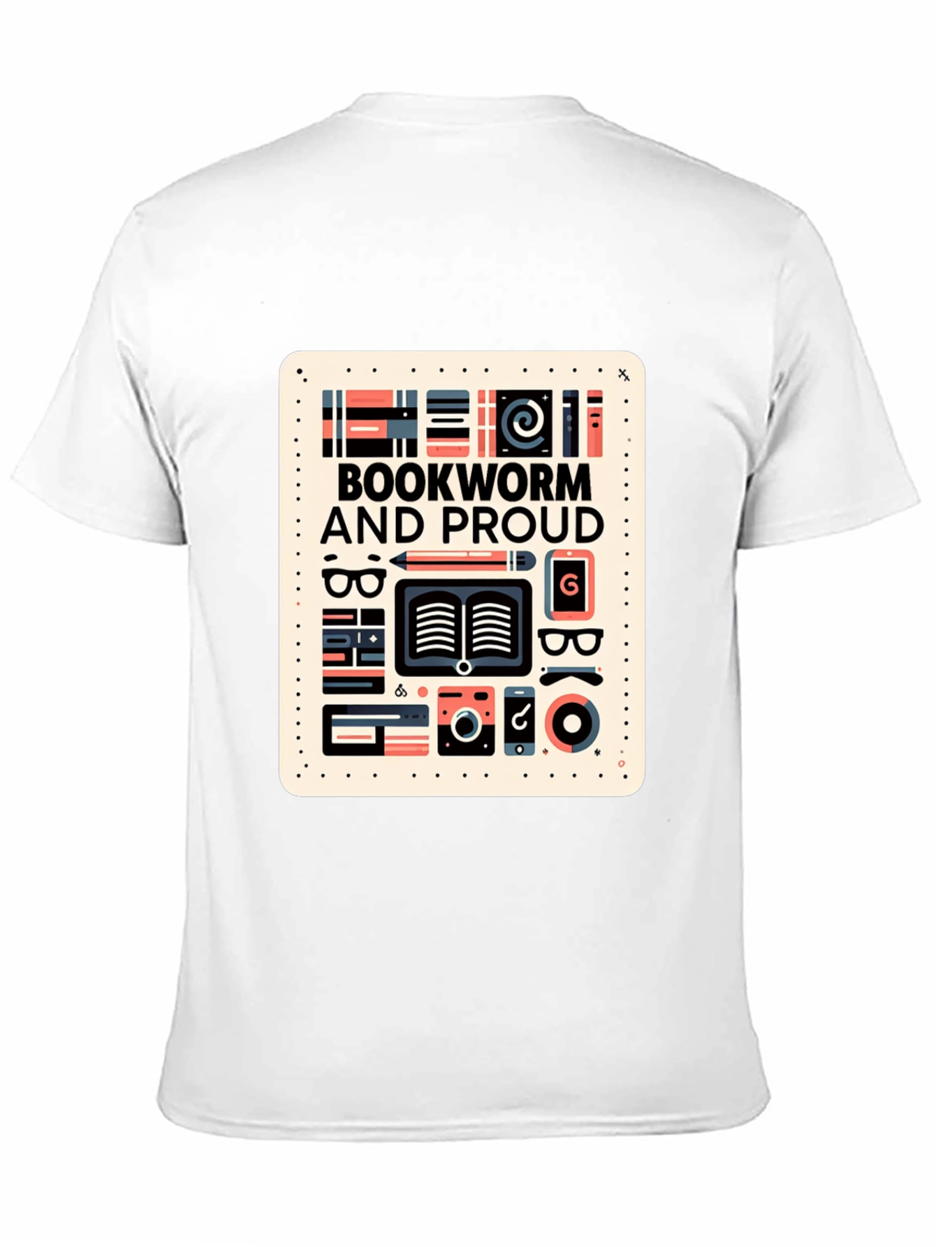 Bookworm and Proud Graphic Tee - Black Cotton
