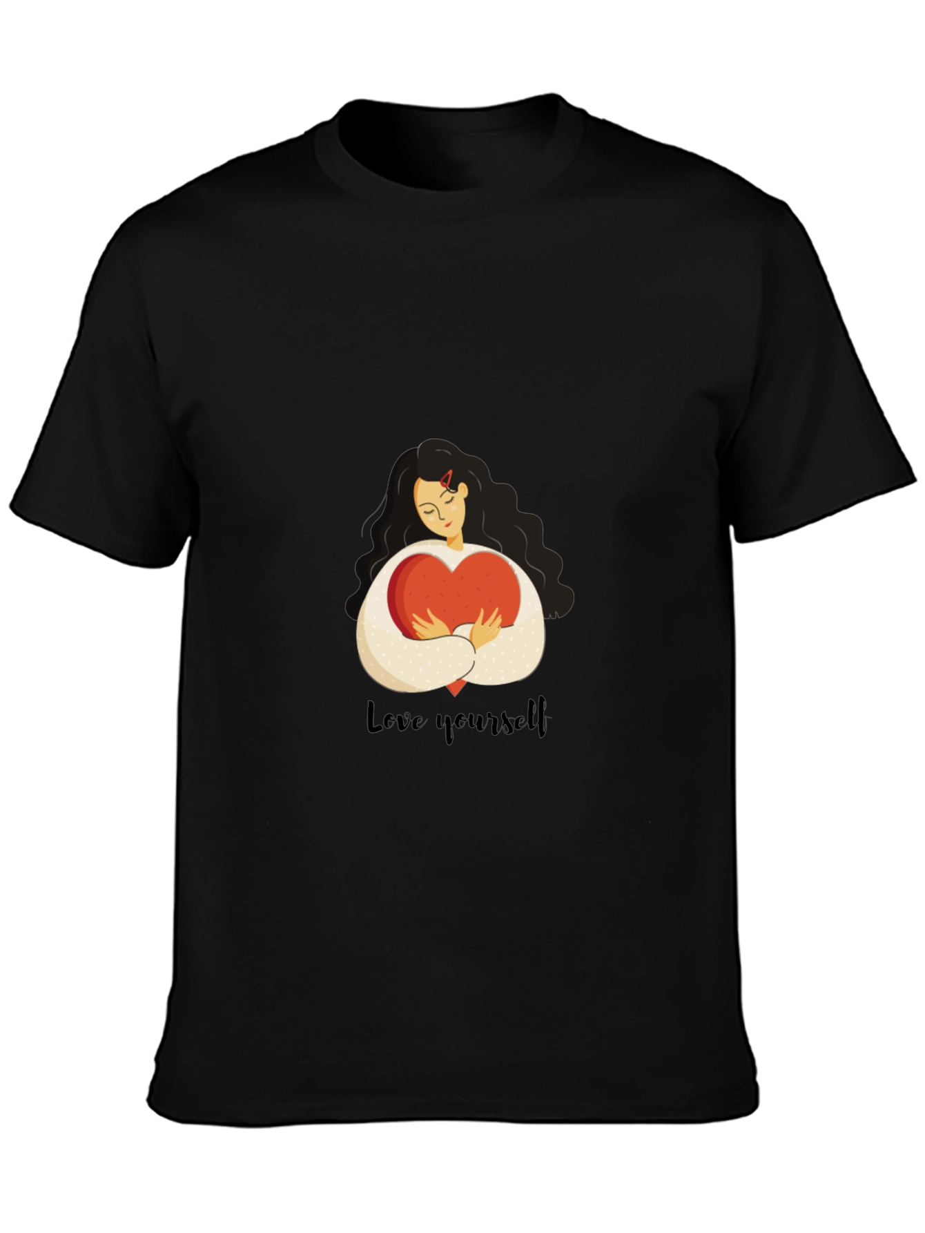 Love Yourself Graphic Tee - Black Cotton T-Shirt