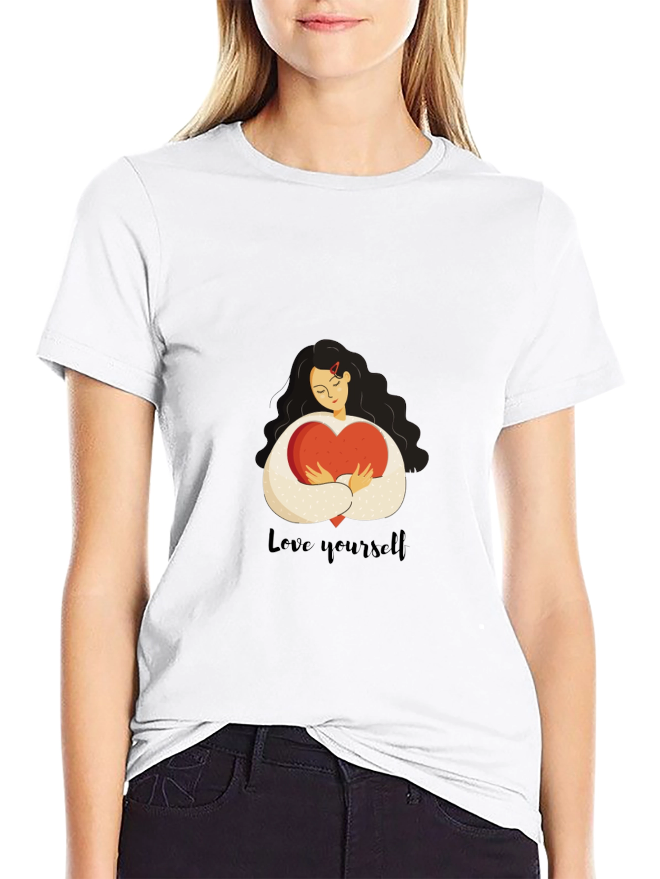 Love Yourself Graphic Tee - Black Cotton T-Shirt