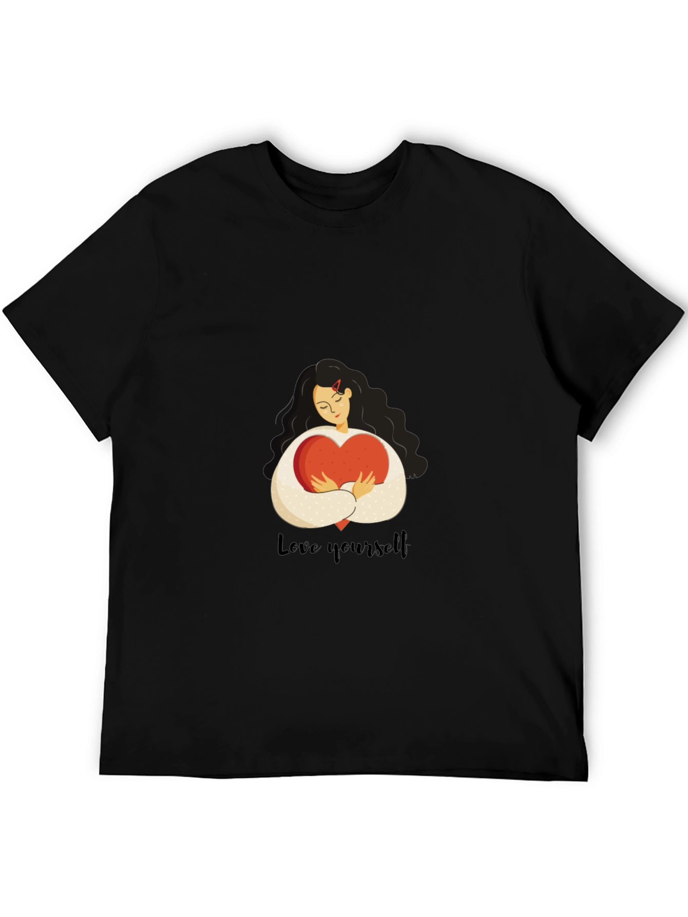 Love Yourself Graphic Tee - Black Cotton T-Shirt