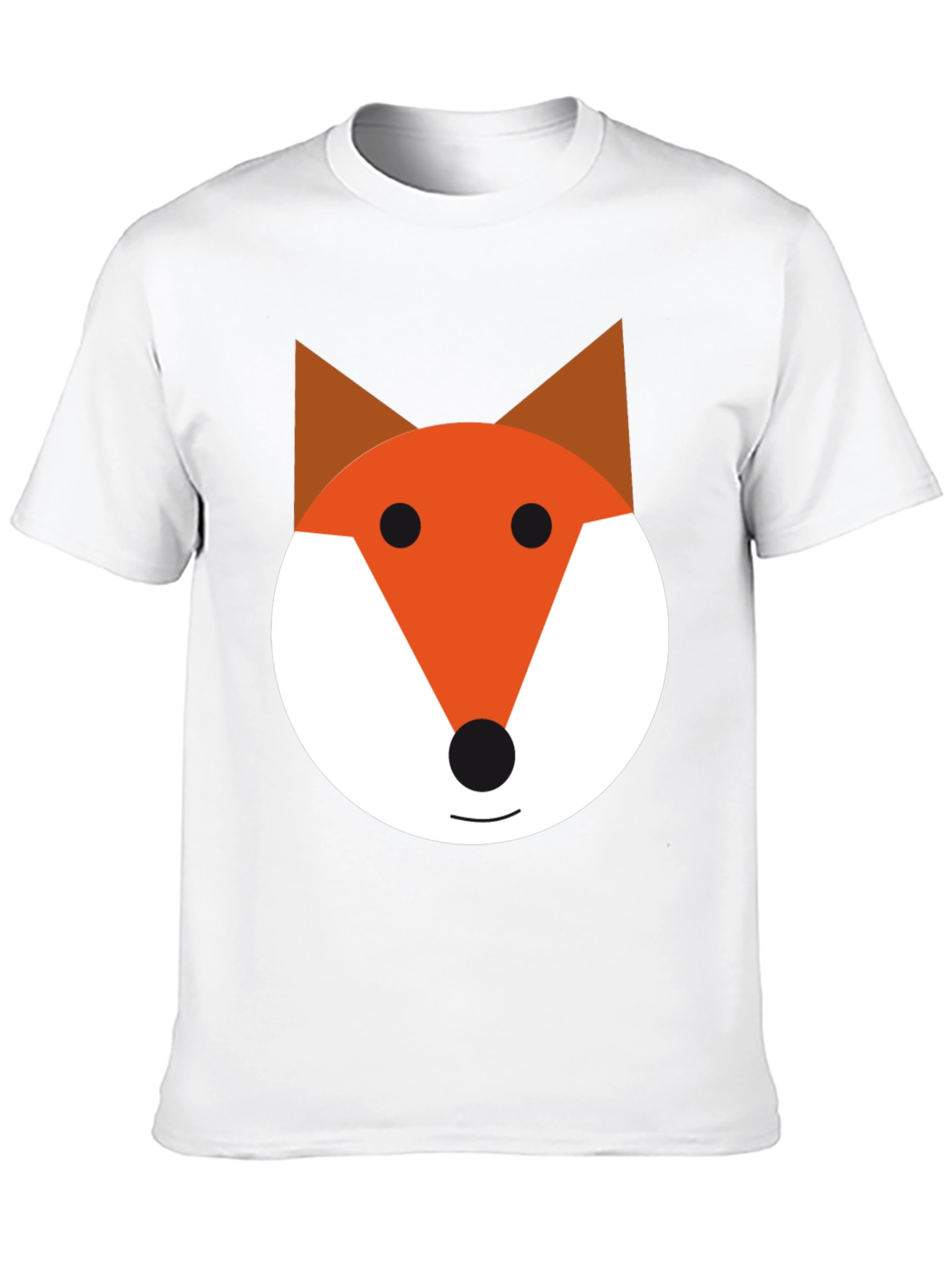 Fox Face Graphic Tee - Black Cotton Blend Shirt