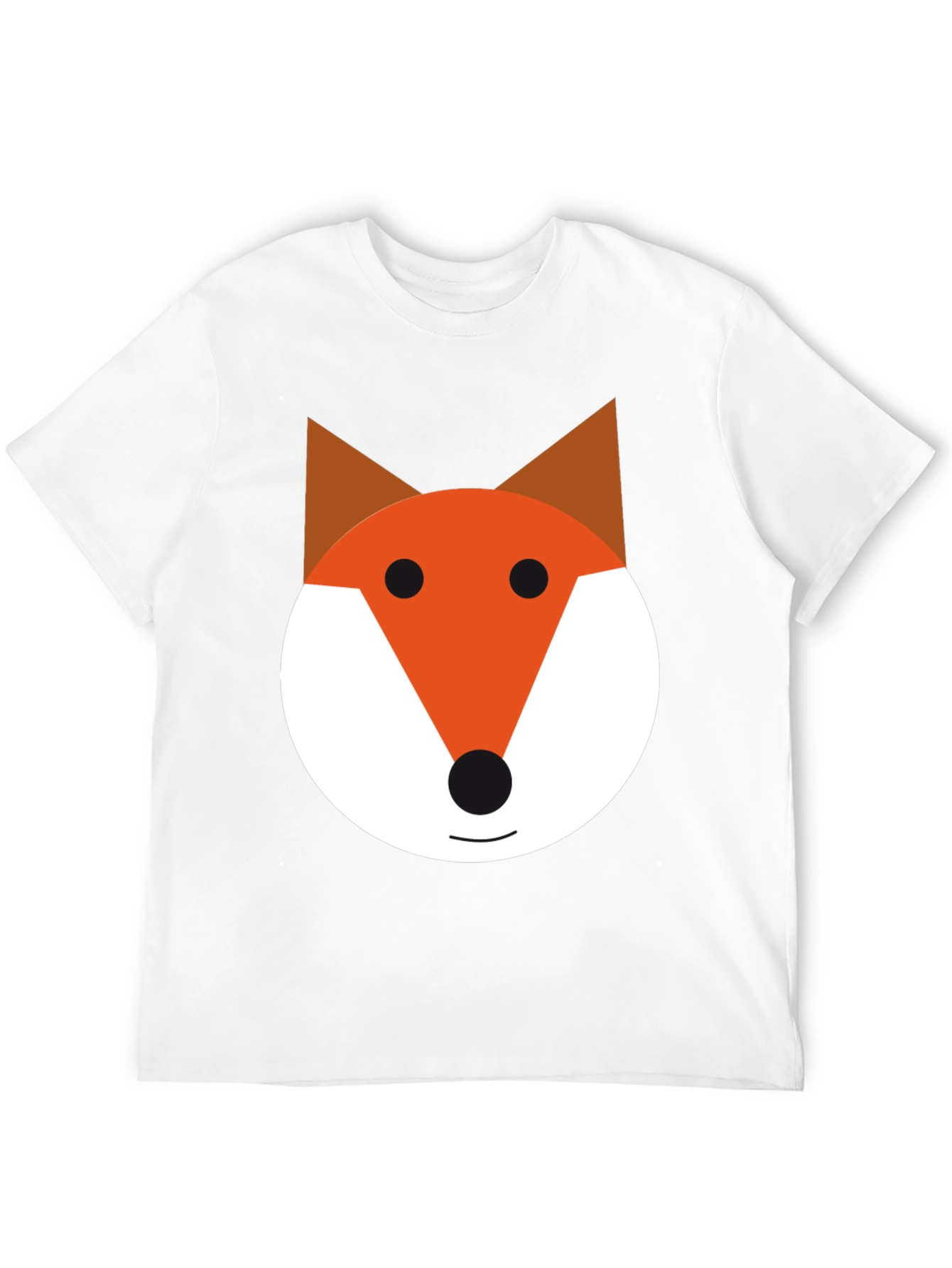 Fox Face Graphic Tee - Black Cotton Blend Shirt
