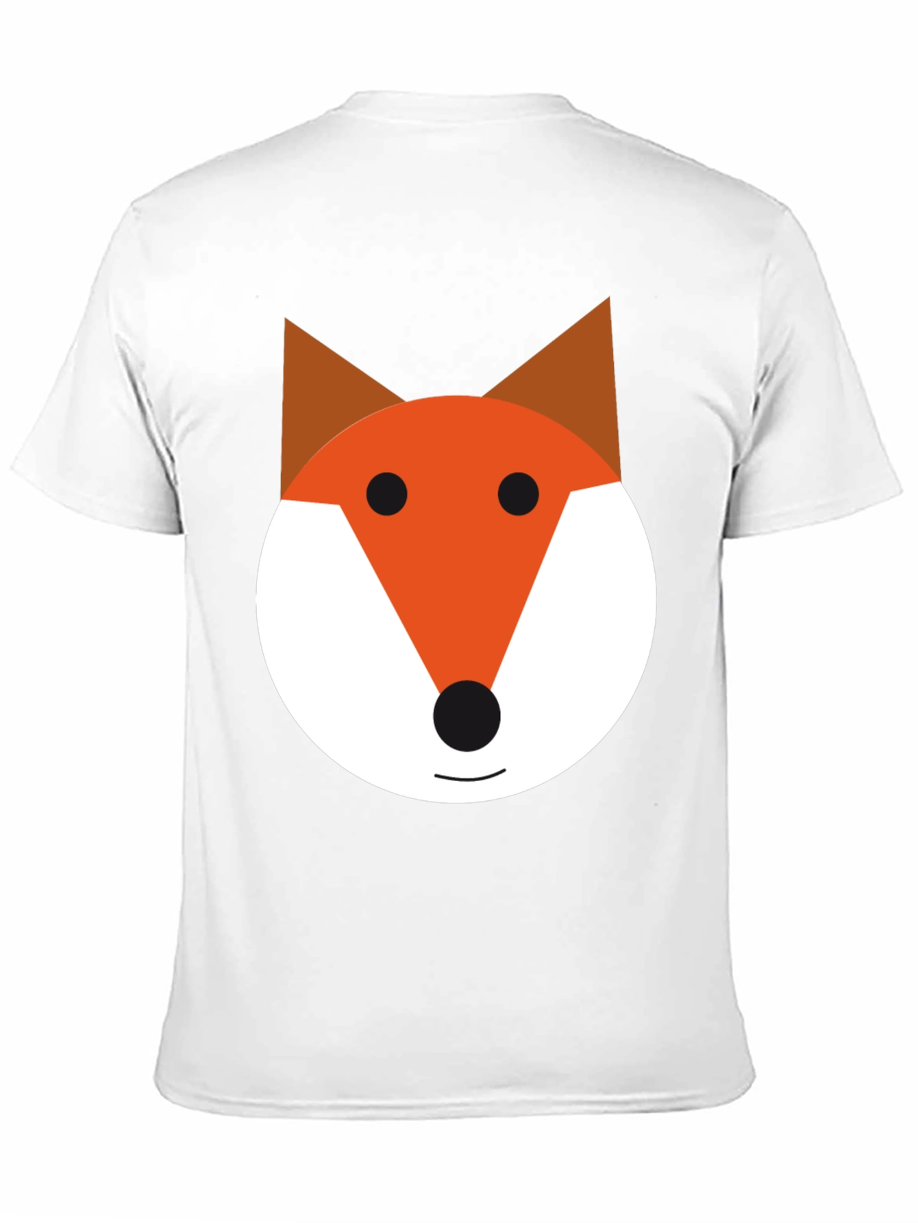 Fox Face Graphic Tee - Black Cotton Blend Shirt