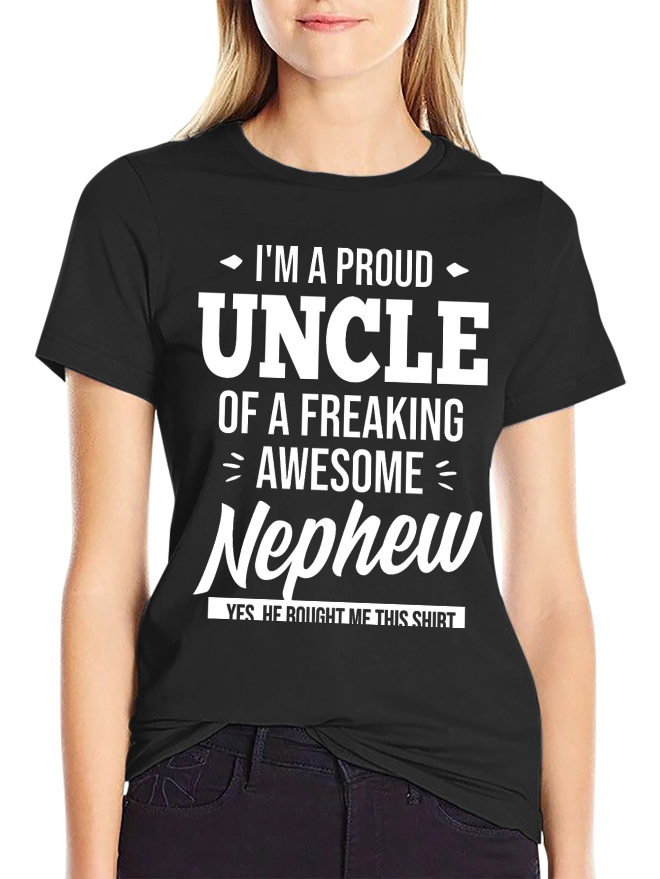 Proud Uncle Graphic T-Shirt - Awesome Nephew Gift