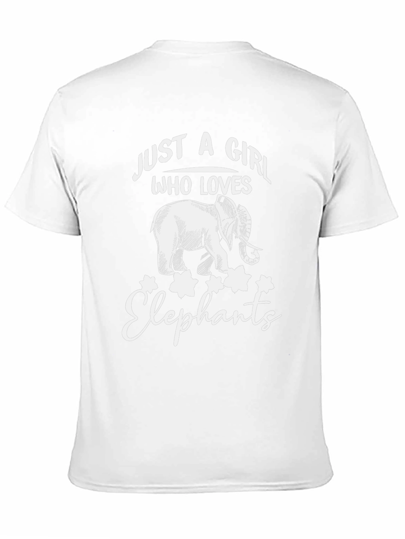 Just A Girl Who Loves Elephants Black T-Shirt