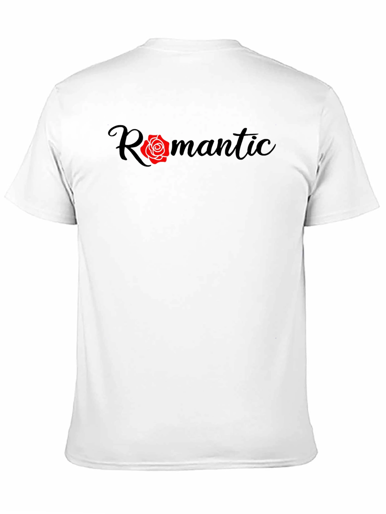Romantic Rose Graphic Black T-Shirt