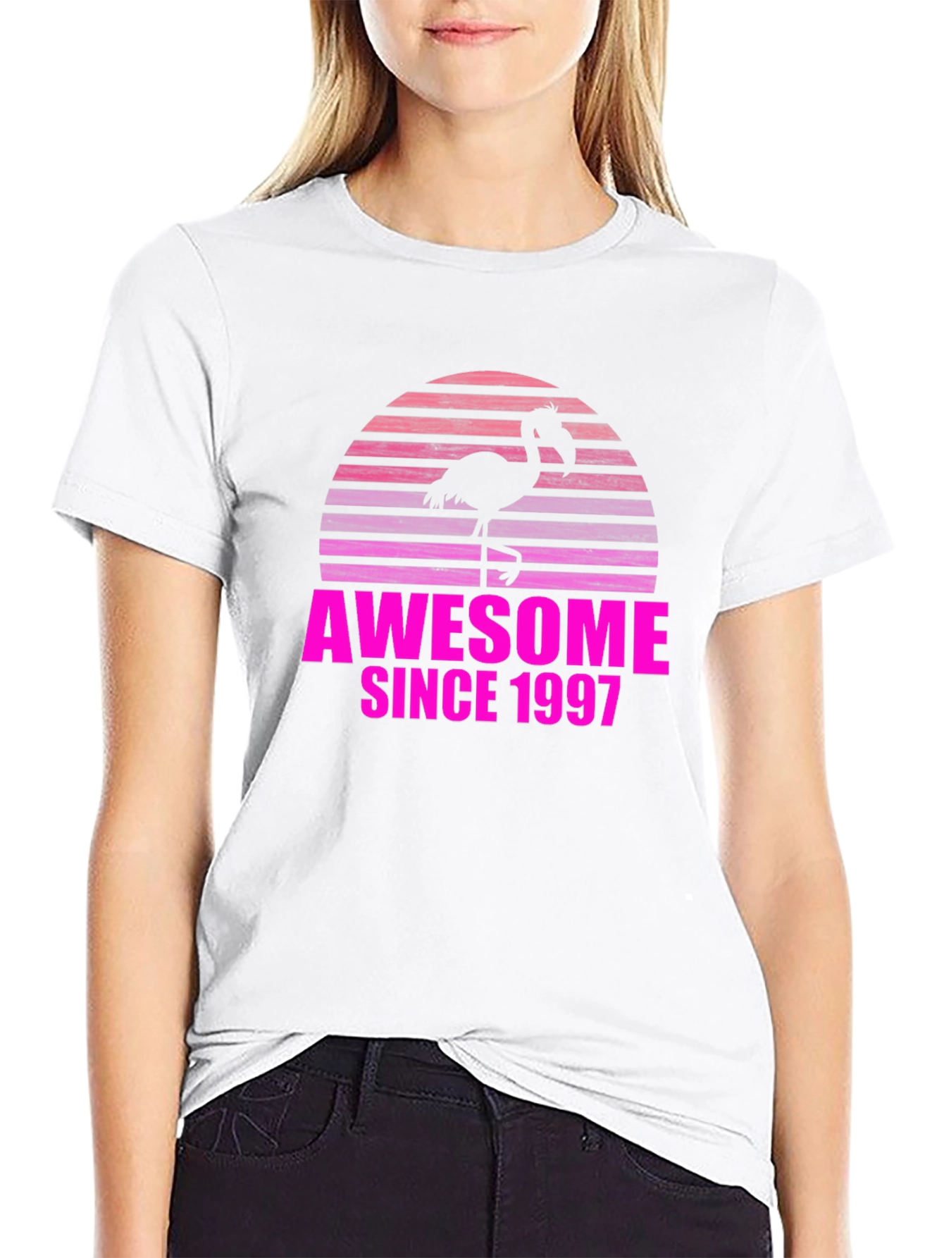 Awesome Since 1997 Flamingo Graphic T-Shirt