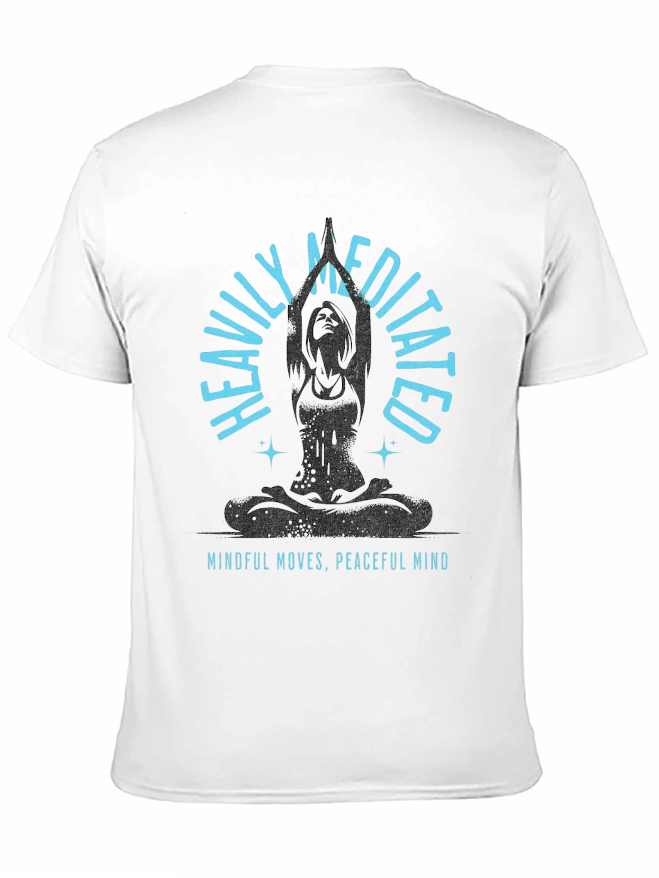 Heavily Meditated Black Graphic T-Shirt