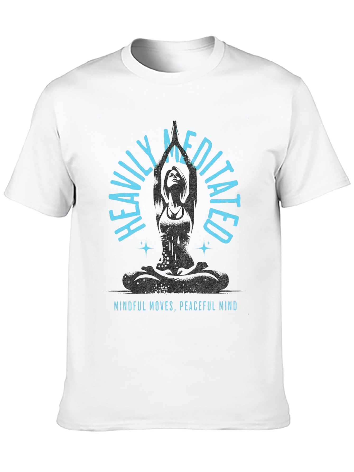Heavily Meditated Black Graphic T-Shirt