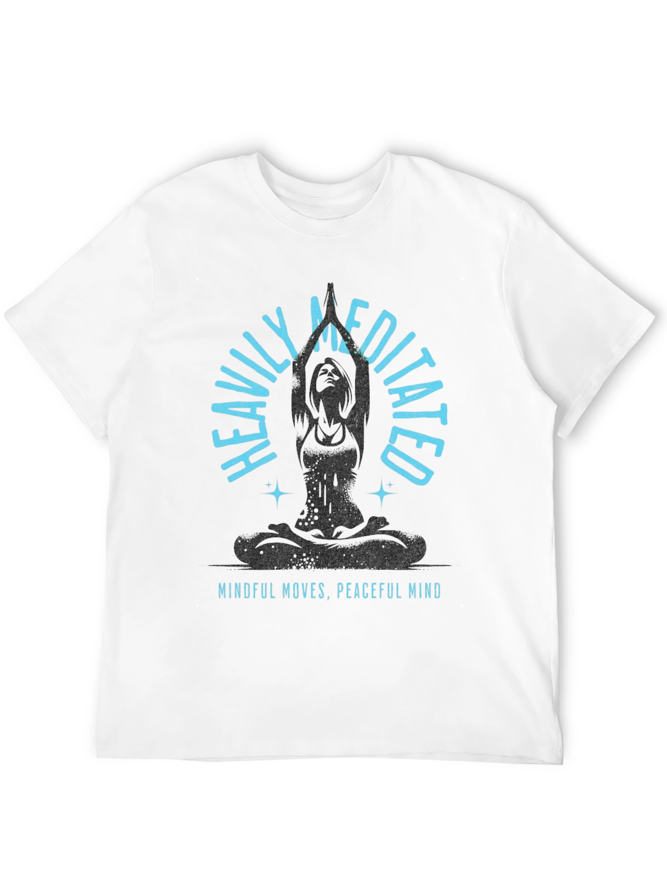 Heavily Meditated Black Graphic T-Shirt