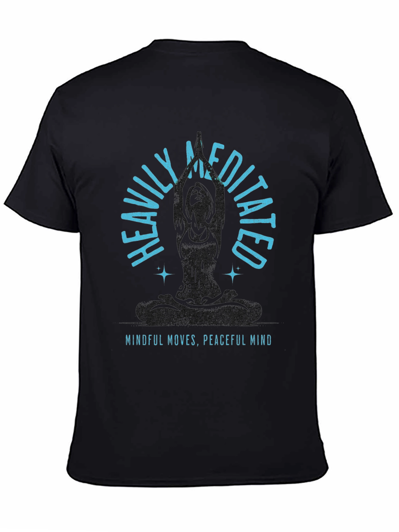 Heavily Meditated Black Graphic T-Shirt