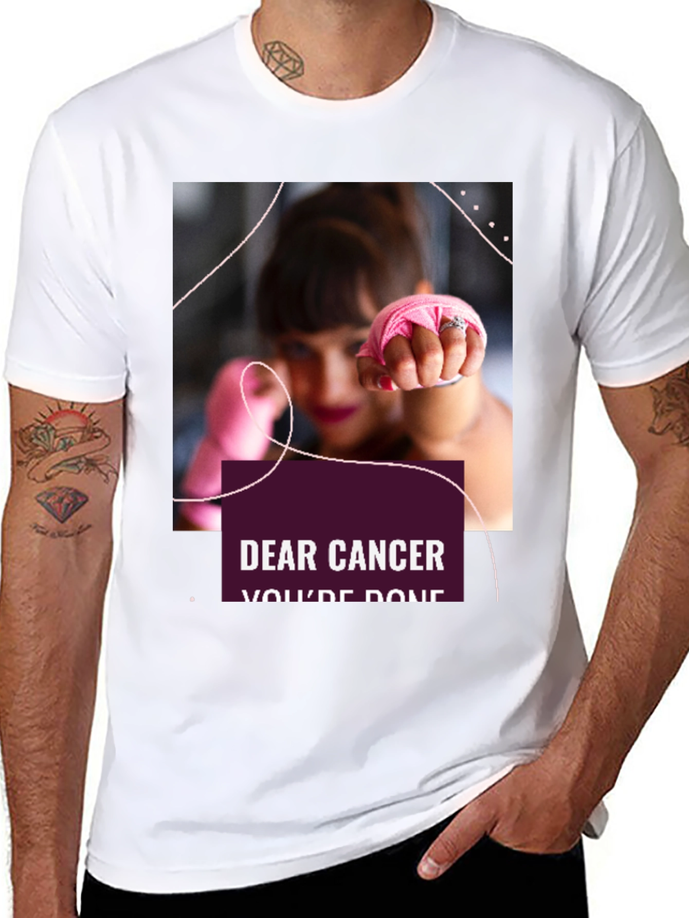 Dear Cancer Youre Done Black T-Shirt