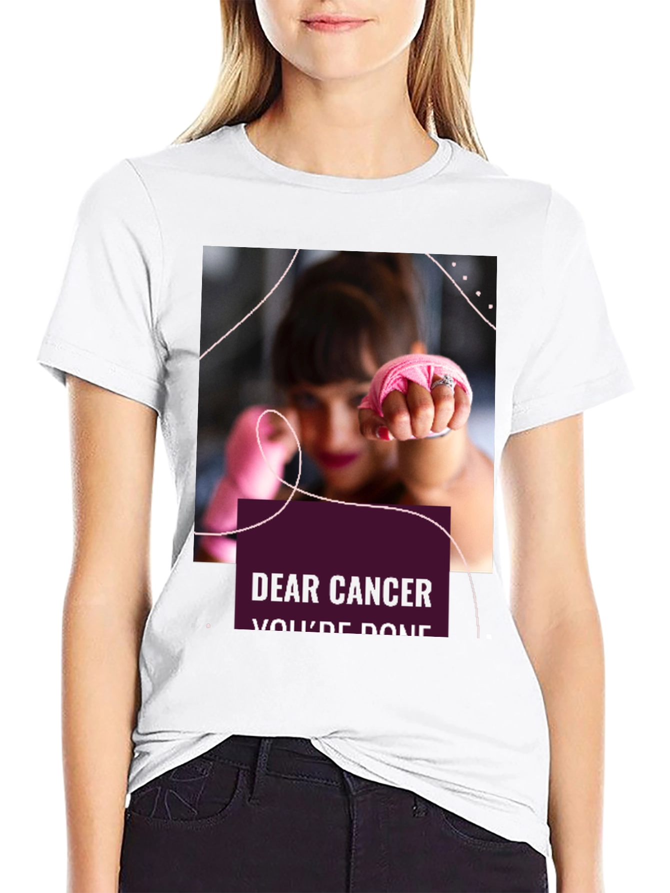 Dear Cancer Youre Done Black T-Shirt