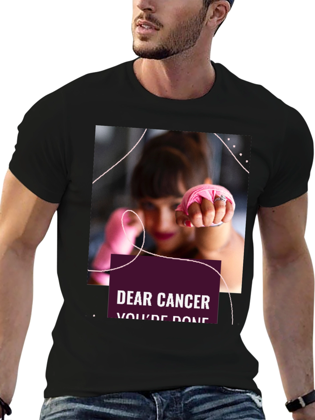 Dear Cancer Youre Done Black T-Shirt