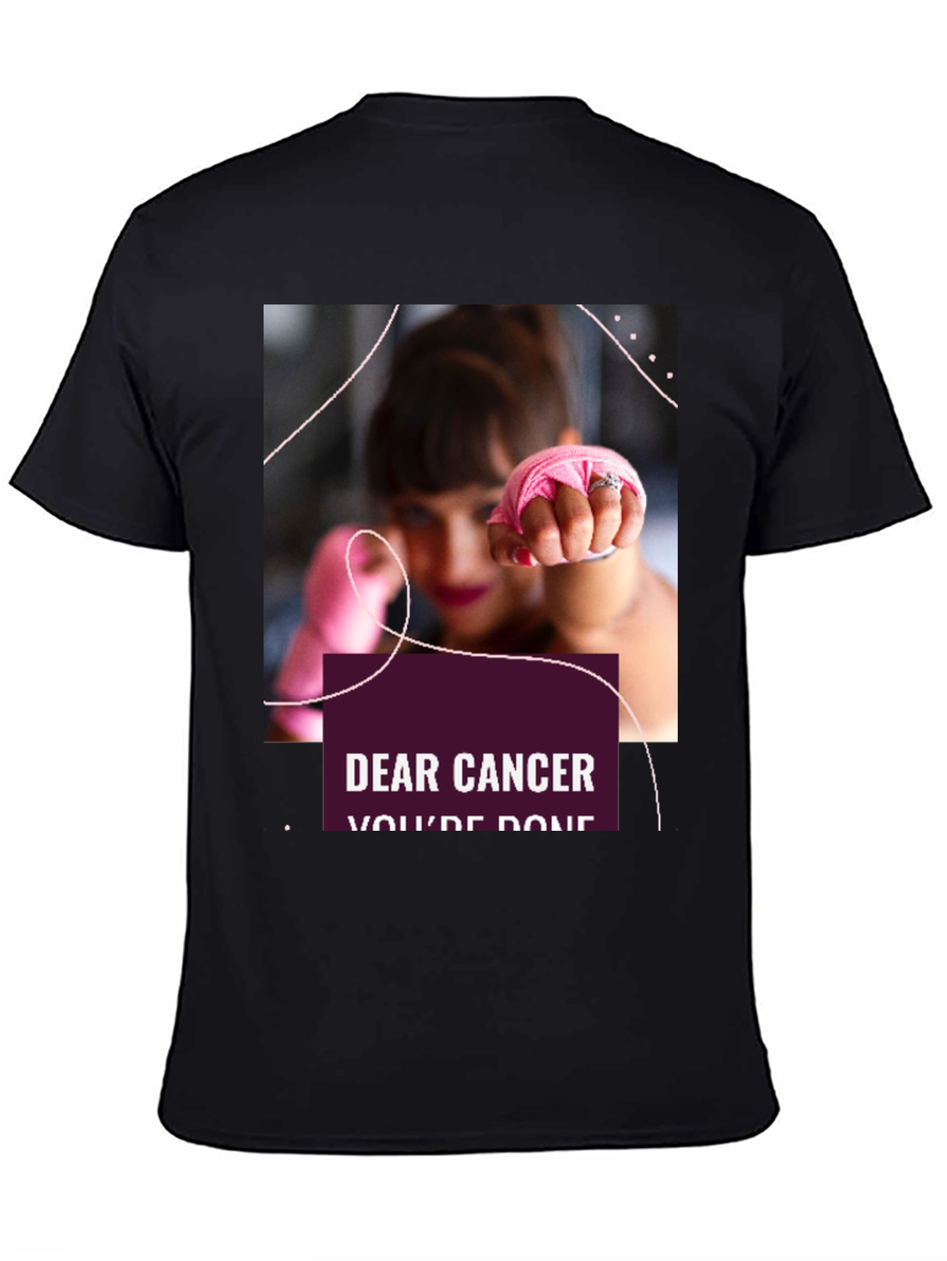 Dear Cancer Youre Done Black T-Shirt