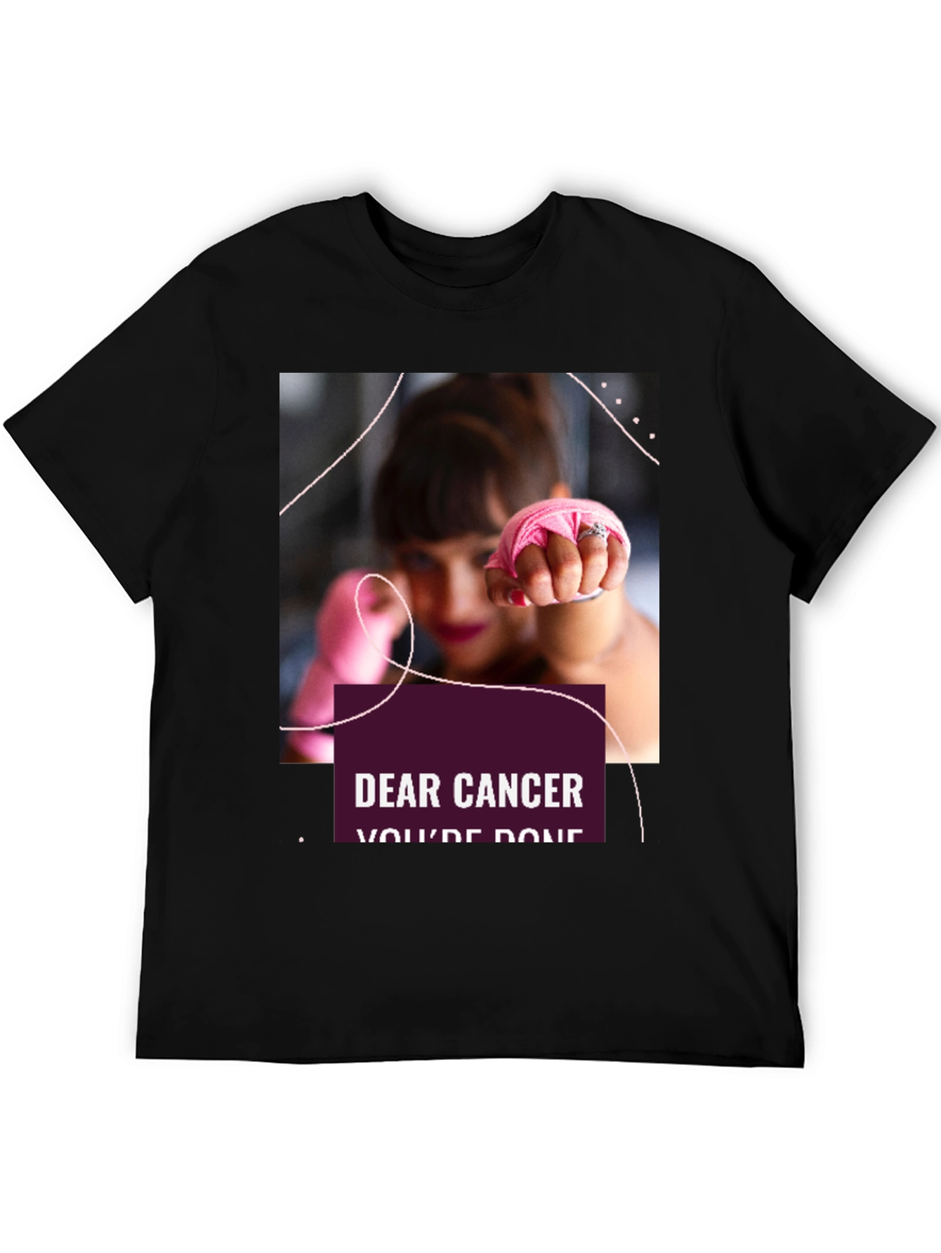 Dear Cancer Youre Done Black T-Shirt
