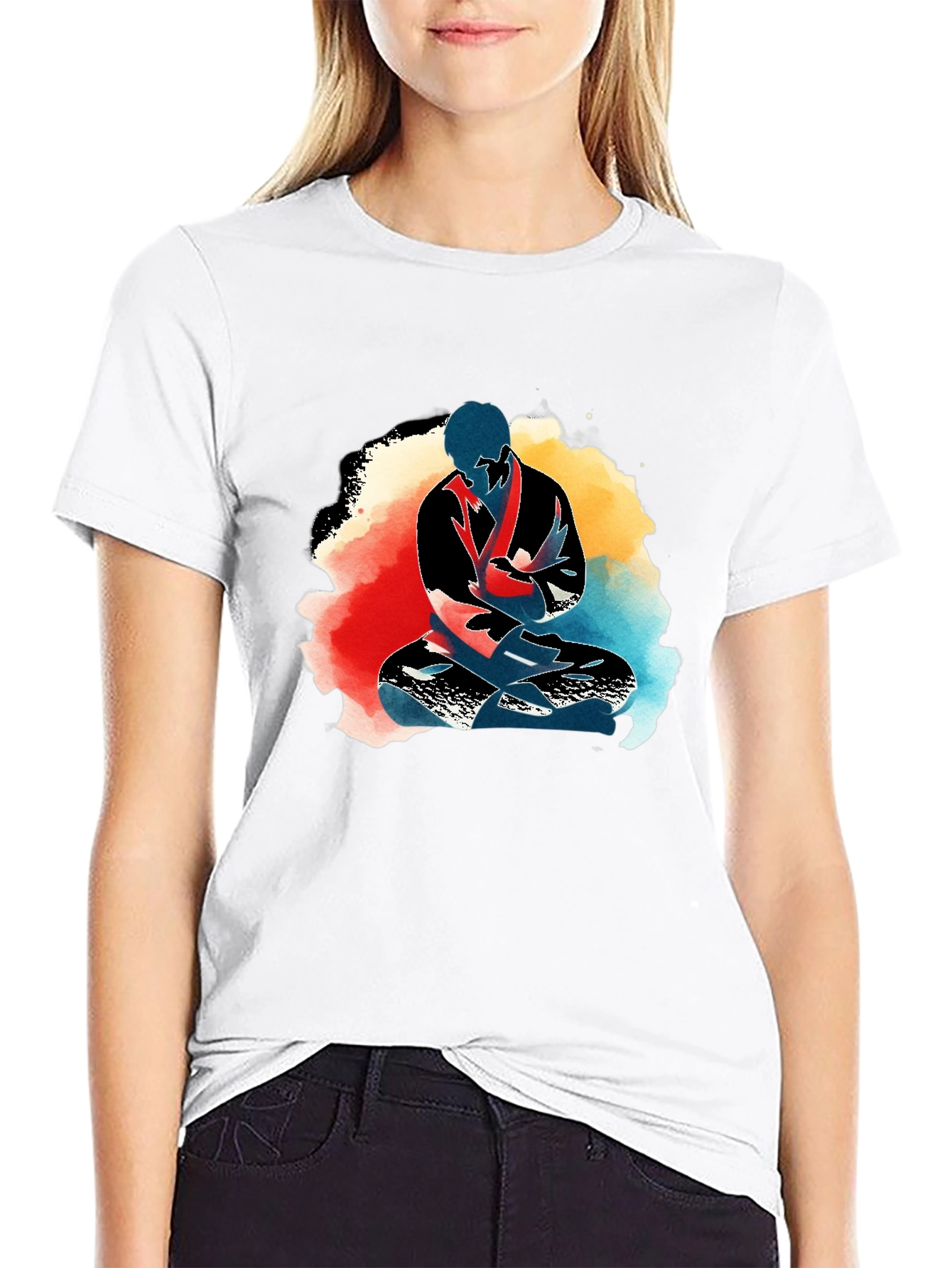 Zen Warrior Tee: Meditative Martial Arts Design