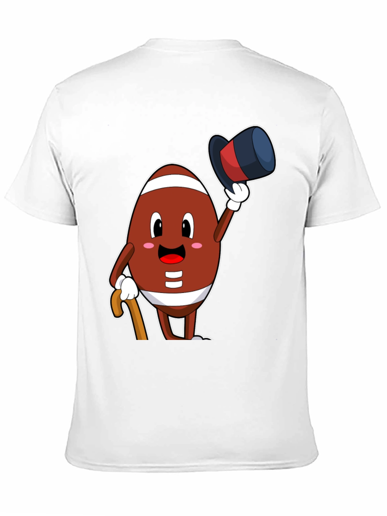 Cartoon Football Top Hat T-Shirt