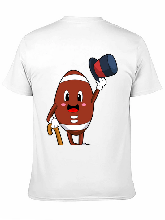 Cartoon Football Top Hat T-Shirt